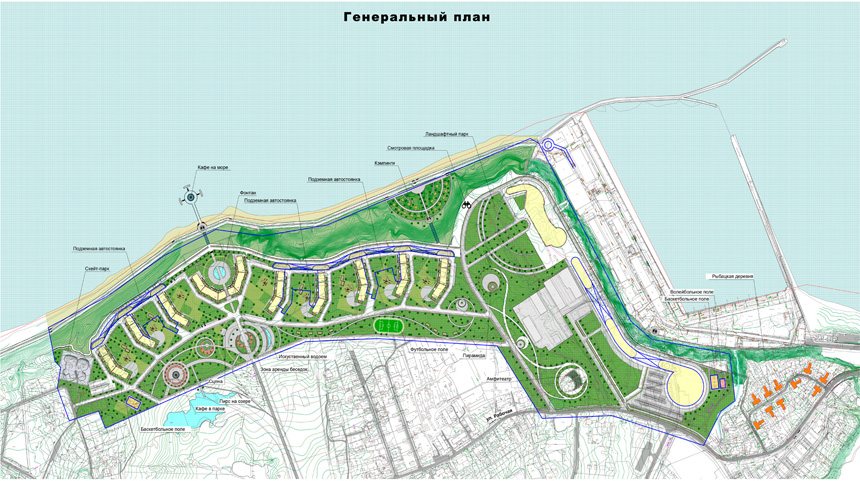 Концепция развития территории западной части г. Пионерский Калининградской области. Генеральный план